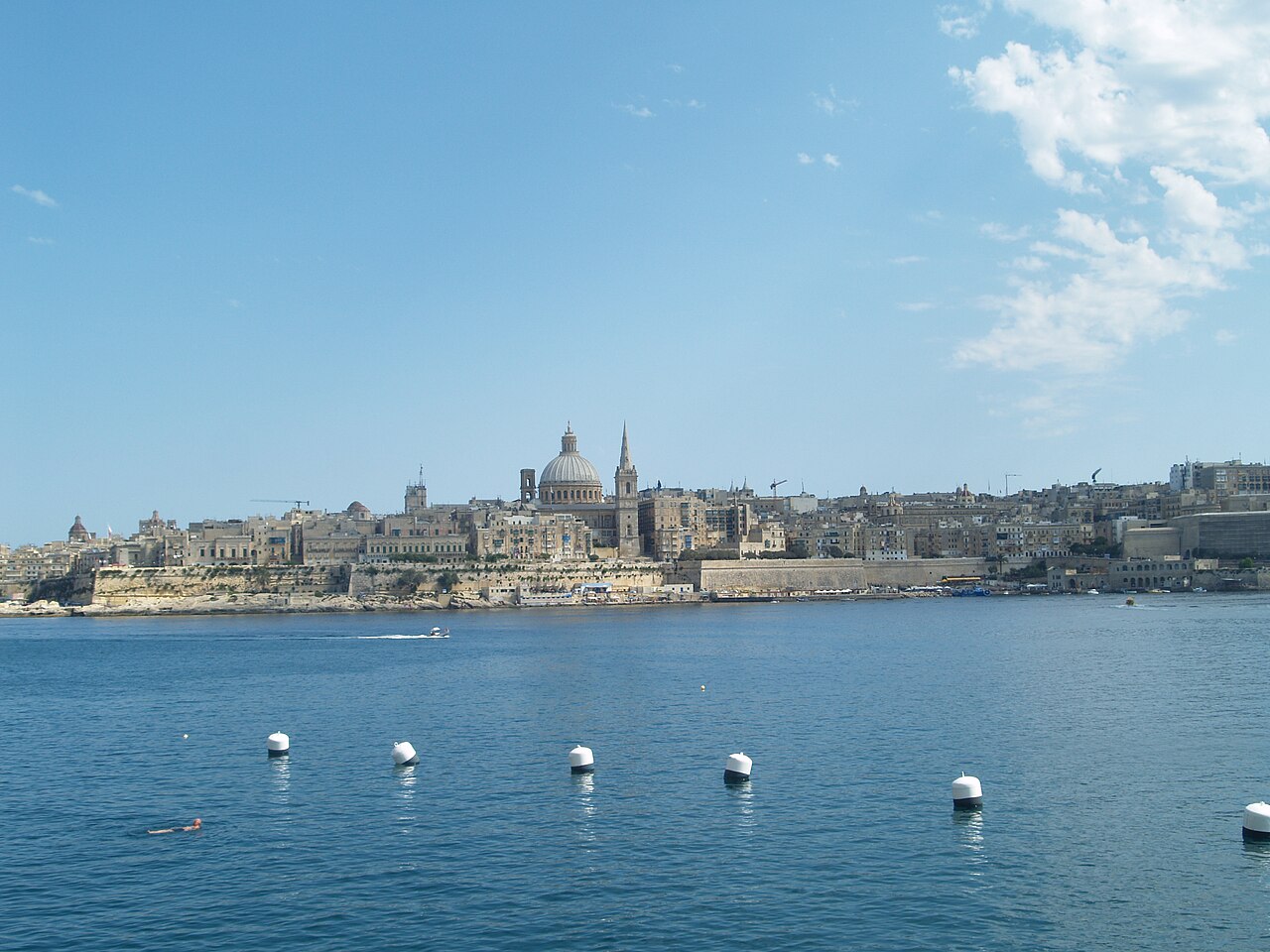 Valletta seen across the harbour from Sliema