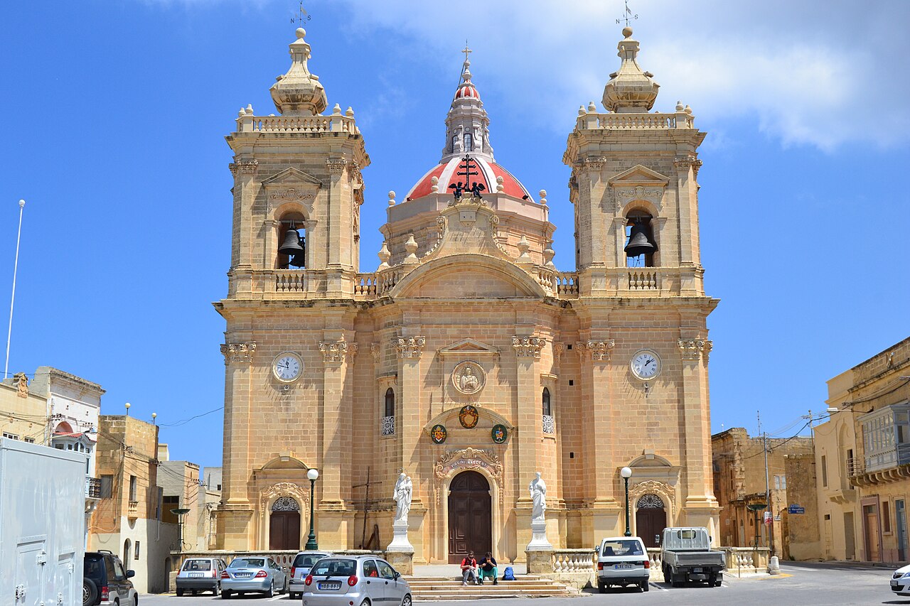 The parish church in Xagħra on Gozo