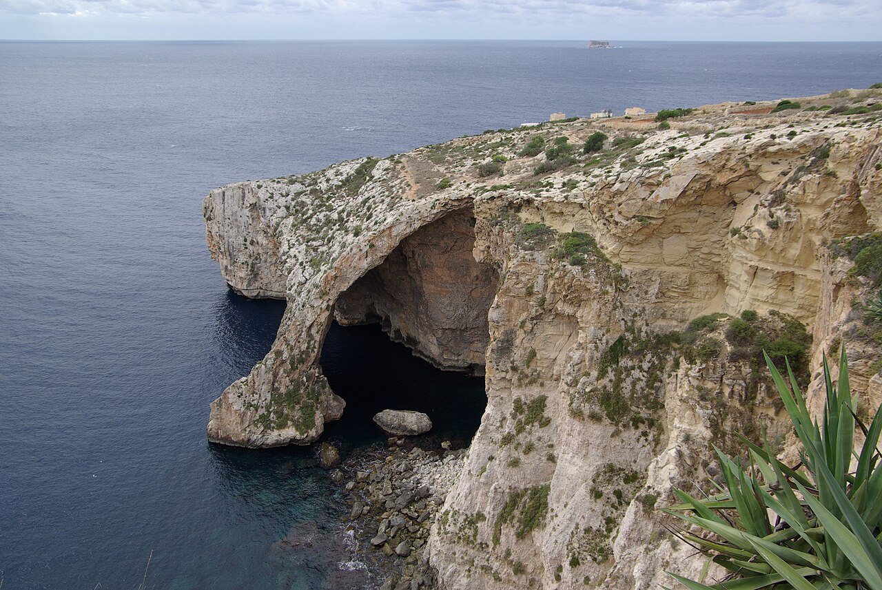 The Blue Grotto coastline