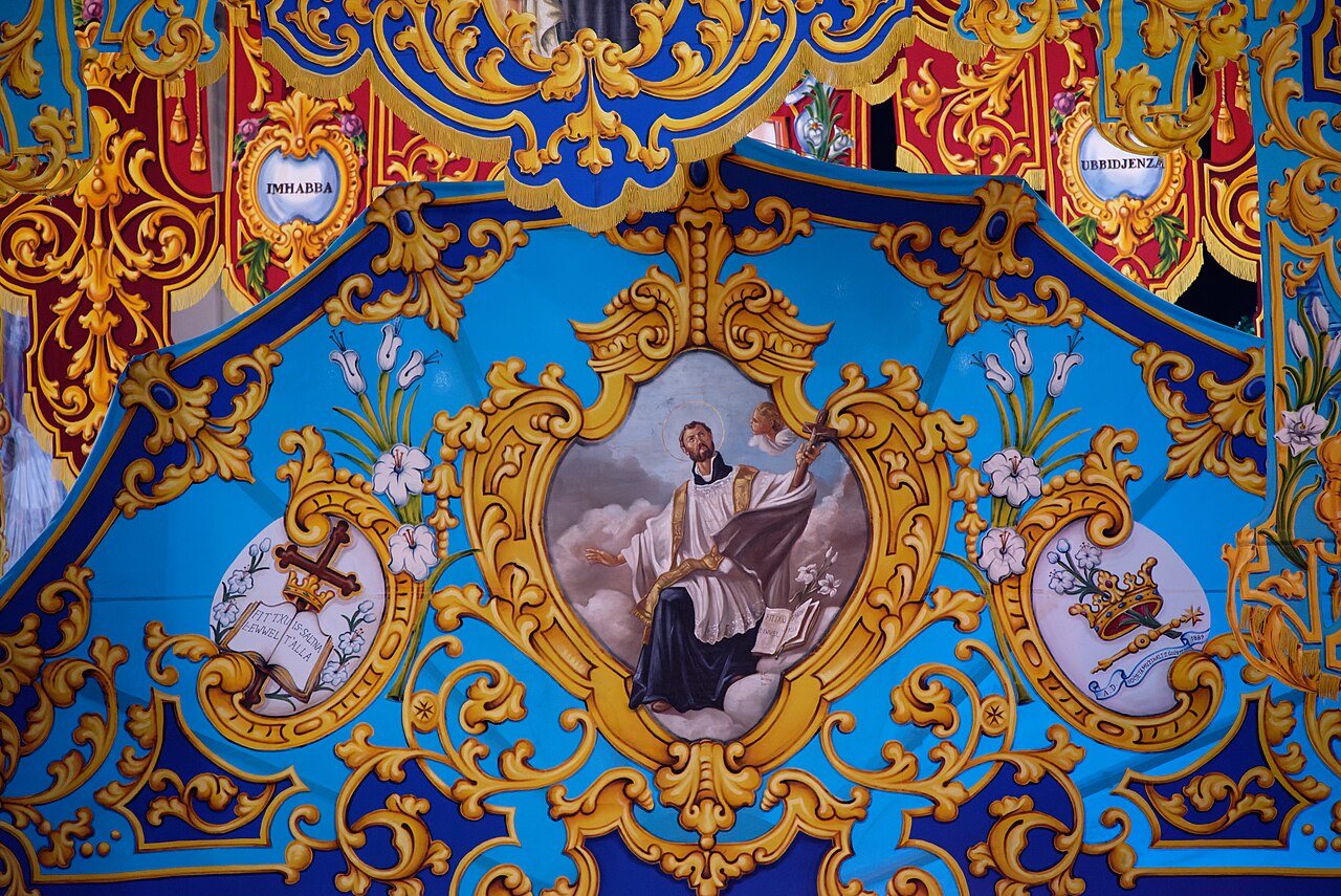 Street decoration for the feast of St Cajetan in Ħamrun