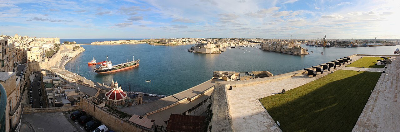 A panoramic view of the Grand Harbour