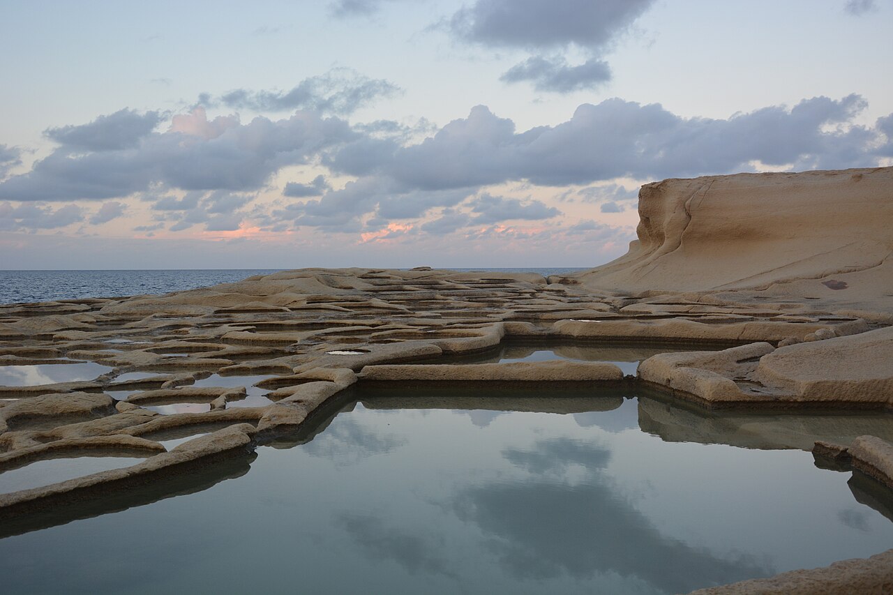 The salt pans on Gozo’s northern coast
