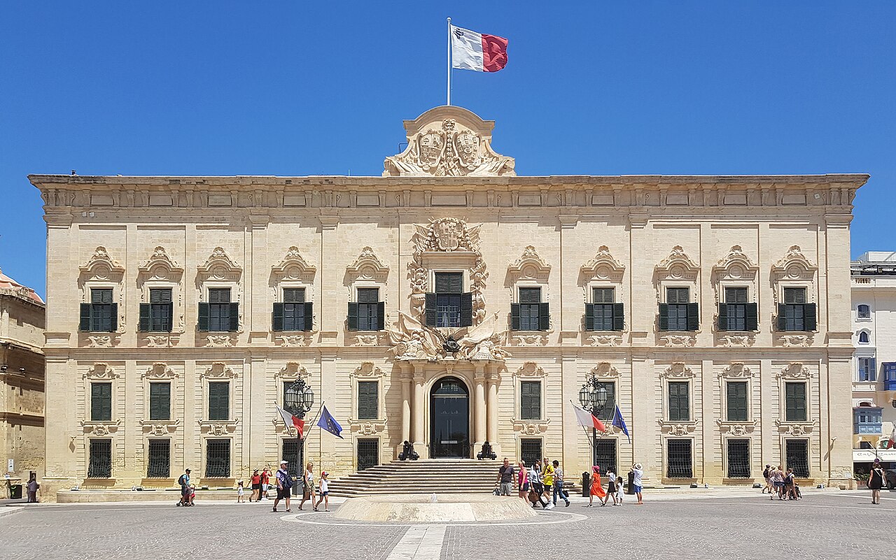 The Maltese flag in Valletta