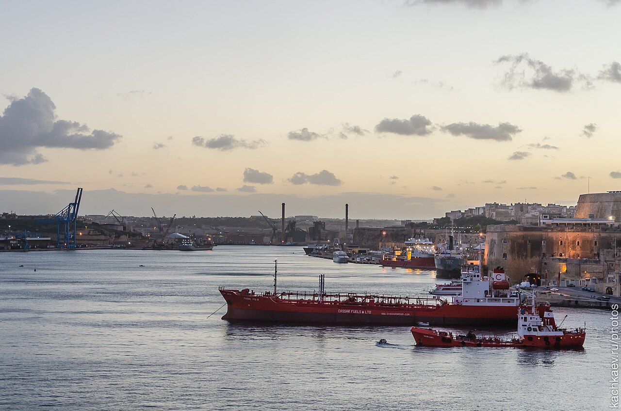 Evening light over Valletta’s harbour
