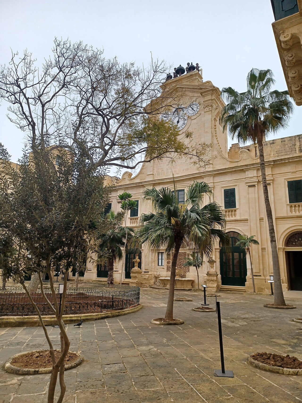 A courtyard of the Grandmaster’s Palace in Valletta