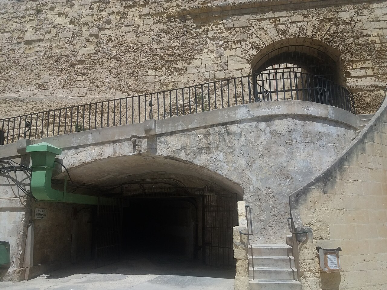 The entrance to the Lascaris War Rooms in Valletta