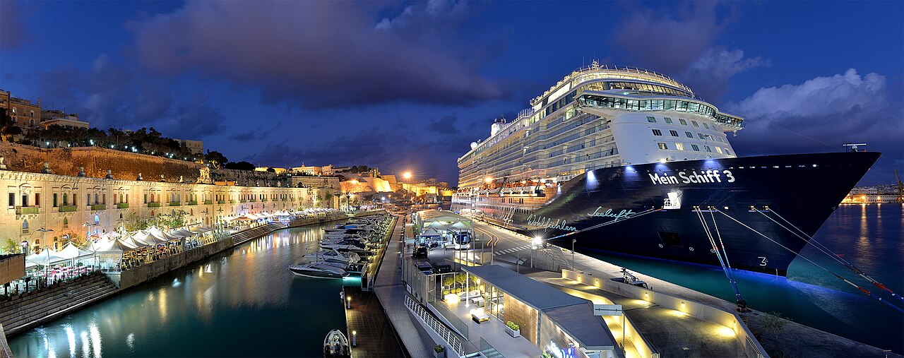 Cruise ships at Valletta Cruise Port, Malta