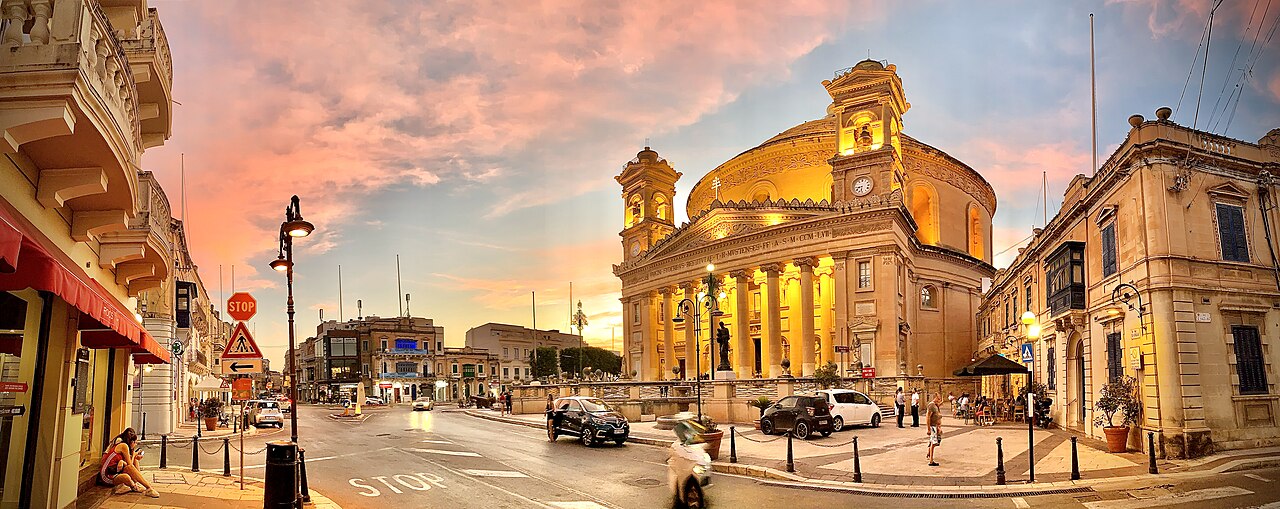 Mosta Basilica and Rotunda Square, Malta